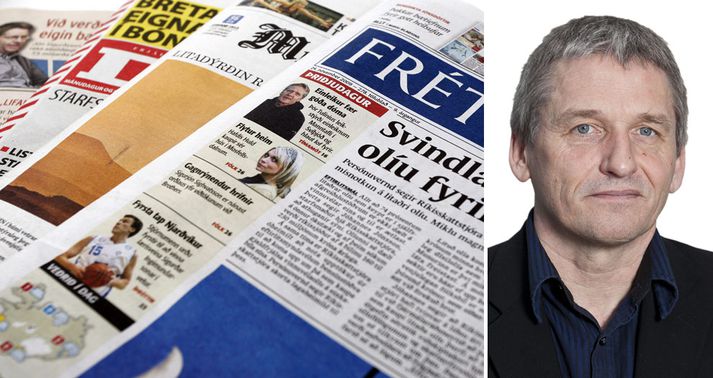 Hjálmar Jónsson er formaður BÍ. Skilyrði til frjálsrar blaðamennsku eru ömurleg á Íslandi sé litið til stöðu mála annars staðar á Norðurlöndum.