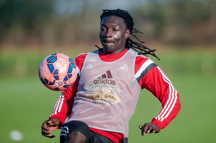 Gomis á æfingu.