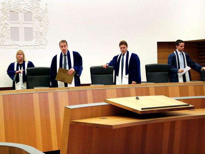 Dómurinn var kveðinn upp í Hæstarétti í dag. 