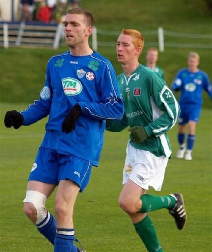 Ragnar í leik með KS/Leiftri gegn Völsungi