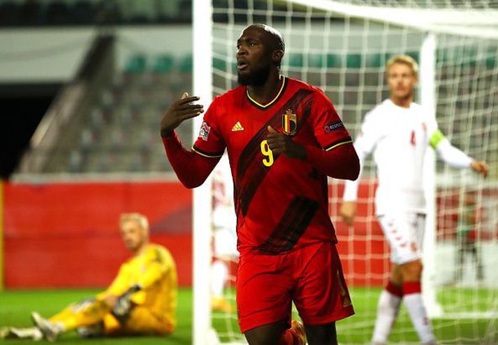 Romelu Lukaku og félagar hans í belgíska landsliðinu eiga leik í undankeppni HM 2022 í dag.