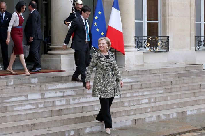 Hillary Rodham Clinton í Frakklandi fyrr í mánuðinum.