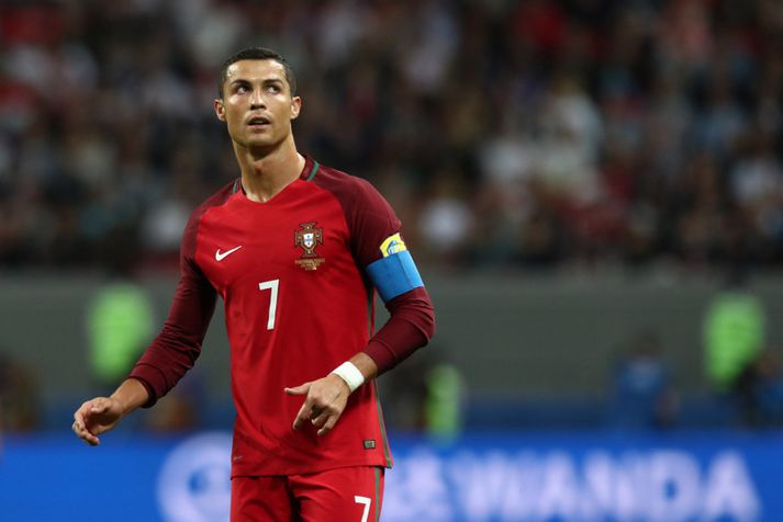 Portúgal tapaði fyrr Síle í vítaspyrnukeppni í Álfukeppninni í gær. Hér er Cristiano Ronaldo í leiknum.
