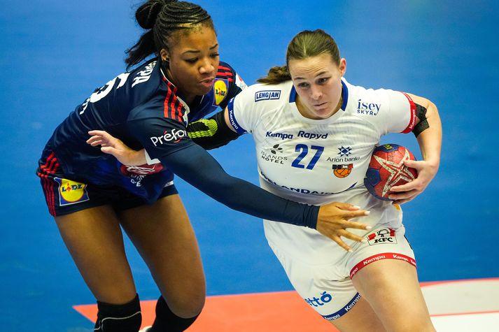 Díana Dögg Magnúsdóttir nýtti skotin sín vel í dag.