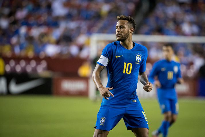 Neymar í leik með brasilíska landsliðinu
