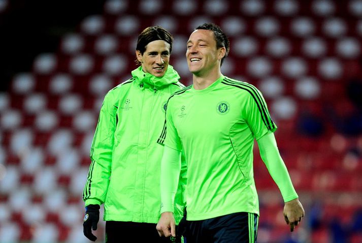 Terry og Torres á æfingu í Köben.