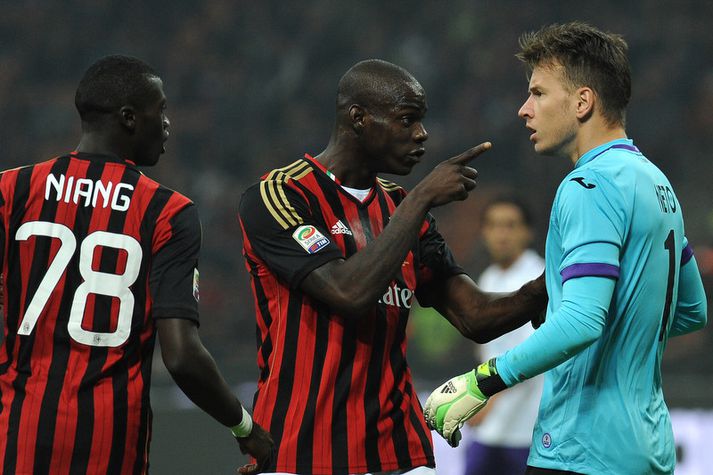 Mario Balotelli var ekki í góðu skapi í kvöld.