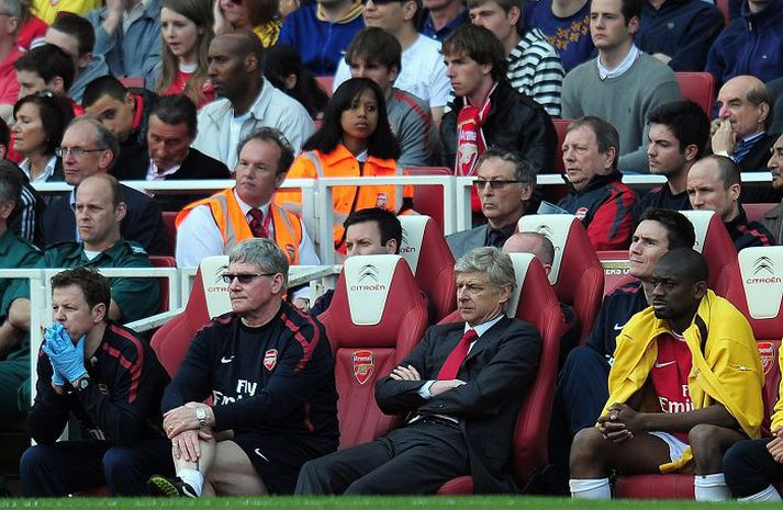 Leikmenn Arsene Wenger hafa skotið 21 sinni í stöngina og út á þessu tímabili.