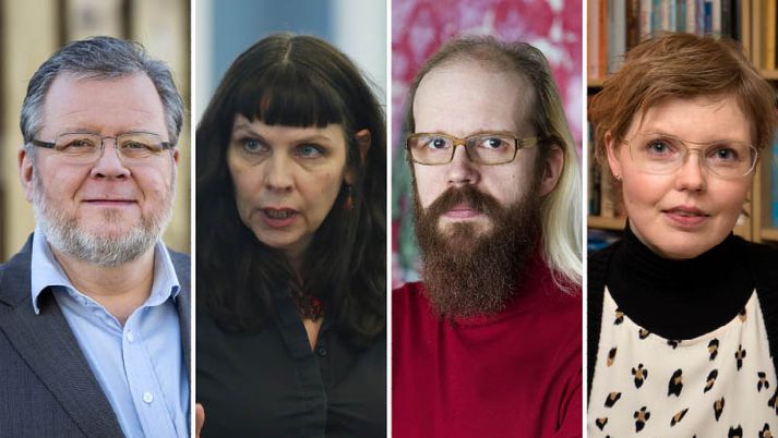 Össur Skarphéðinsson, Óttar Proppé, Birgitta Jónsdóttir og Steinunn Þóra Árnadóttir, fulltrúar í utanríkismálanefnd Alþingis.