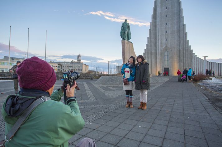 Hallgrímskirkja er vinsæll staður fyrir myndatökur.
