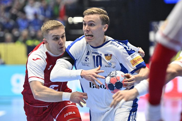 Gísli Þorgeir hefur verið mjög öflugur fyrir Ísland á EM. 