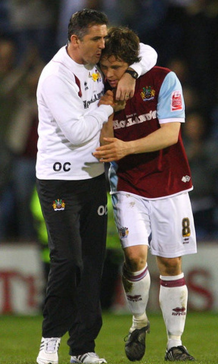 Owen Coyle og Jóhannes Karl Guðjónsson.