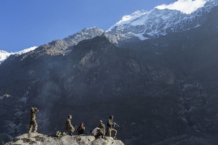 Stórar aurskriður eru algengar í Nepal.