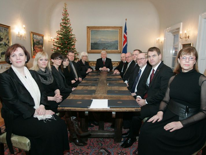 Frá fundi ríkisráðs 31. desember. Síðan þá hefur forseti fundað með fjórum ráðherrum.