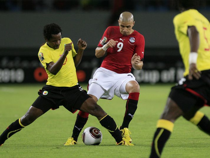 Egyptinn Mohamed Zidan í leiknum í gær.