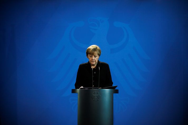 Merkel ávarpaði þýsku þjóðina frá Berlín.