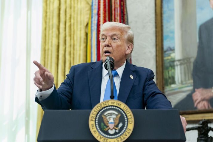 Trump hefur undanfarna daga verið afdráttarlaus í orðræðu sinni um Grænland. 