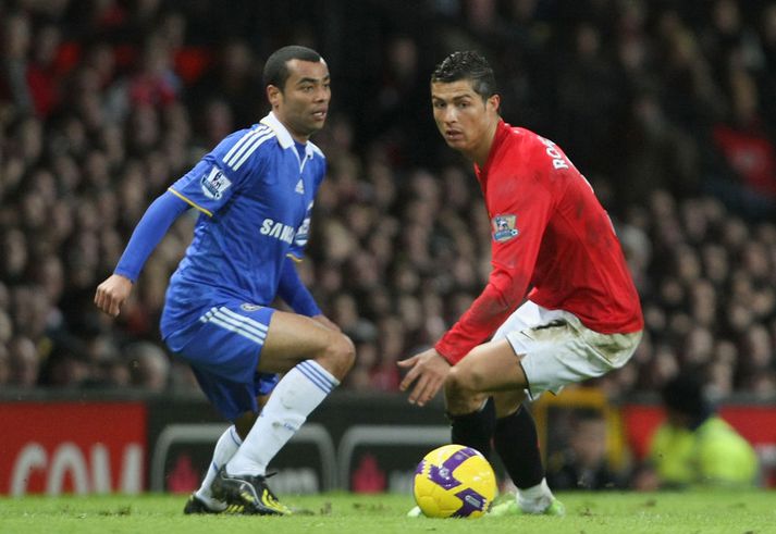 Ashley Cole og Cristiano Ronaldo í leik Chelsea og Manchester United árið 2009.