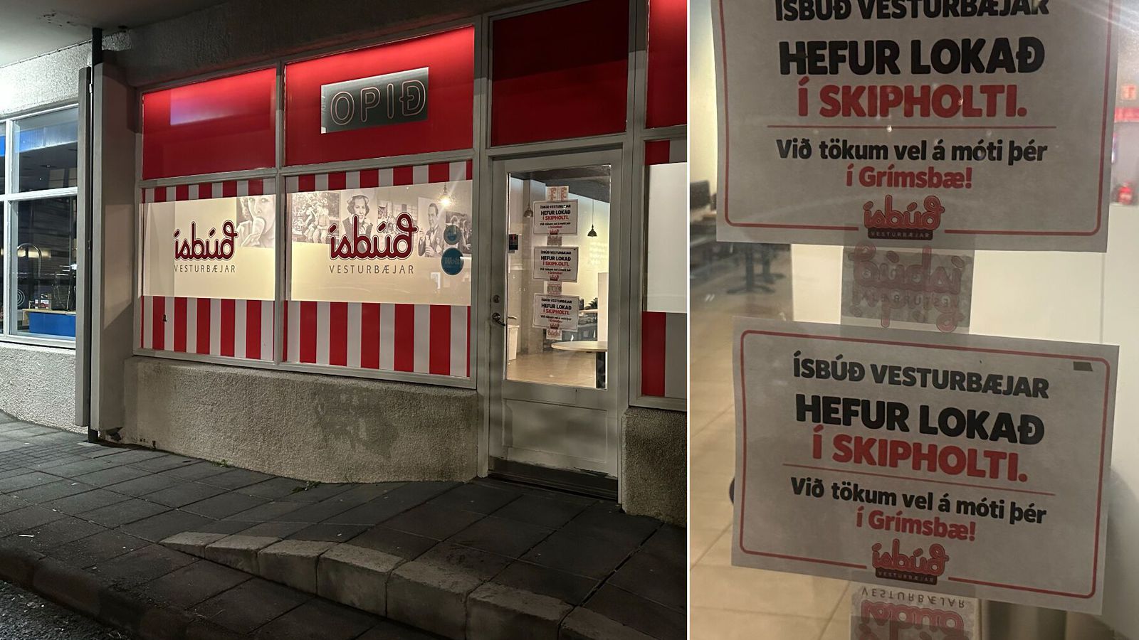Ís­búð Vestur­bæjar í Skip­holti lokað