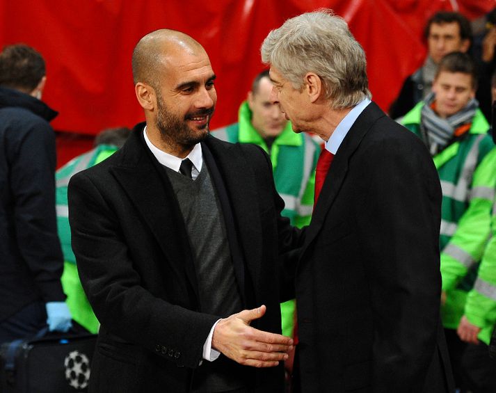 Guardiola með Wenger.