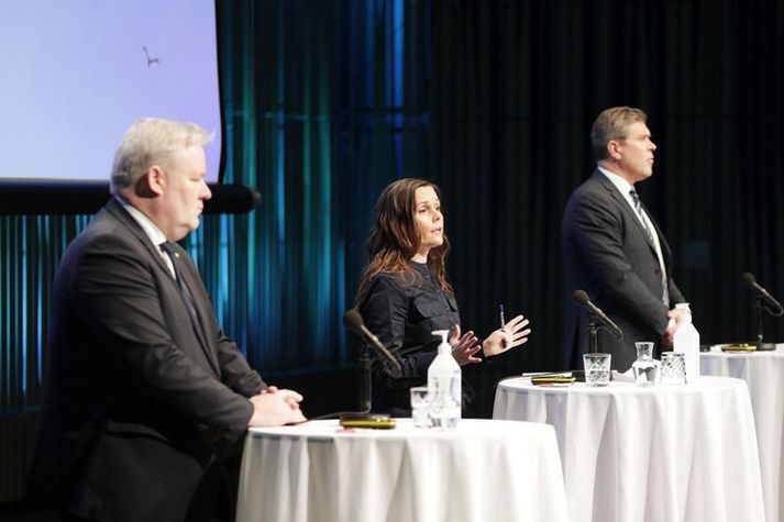 Frá blaðamannafundi ríkisstjórnarinnar 21. mars þegar barnabótaaukinn og 9 aðrar kórónuaðgerðir voru kynntar.