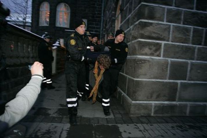 Frá mótmælunum.