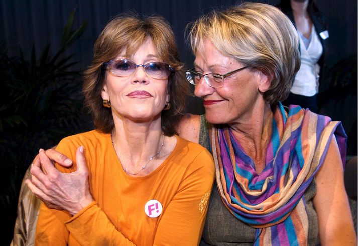 Bandaríska leikkonan Jane Fonda og Gudrun Schyman árið 2006.