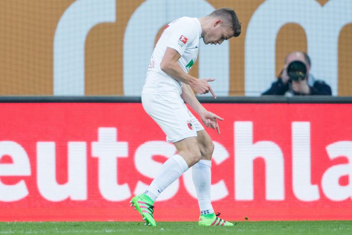 Alfreð Finnbogason er á skotskónum og líður vel hjá Augsburg.