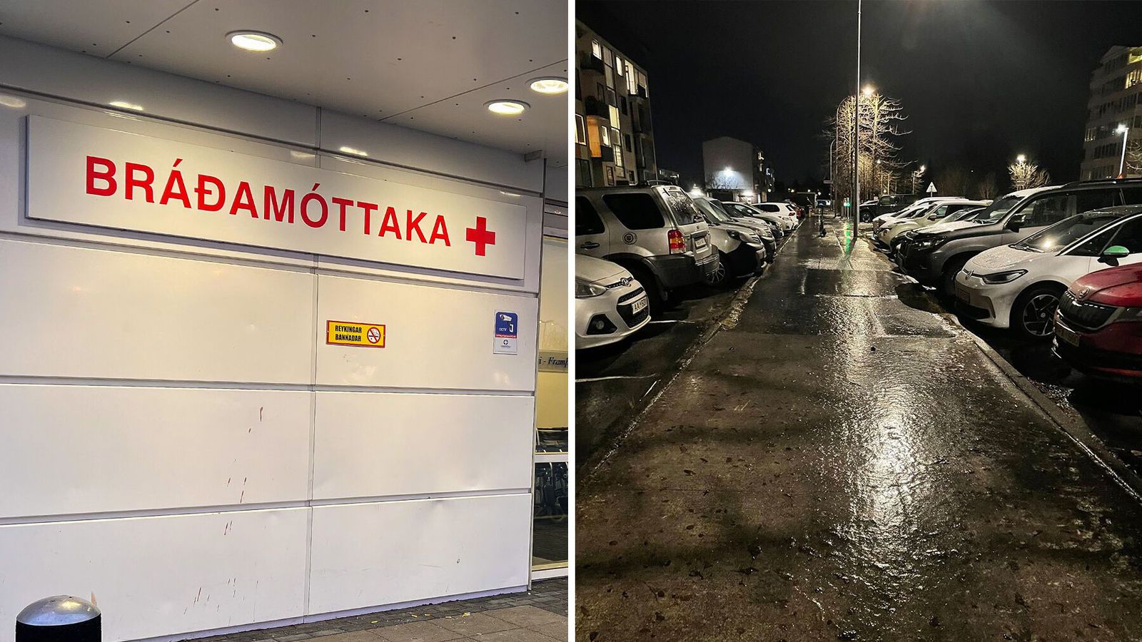 Þrjá­tíu á slysa­deild vegna hálku og sjúkra­bílar á leiðinni með fleiri