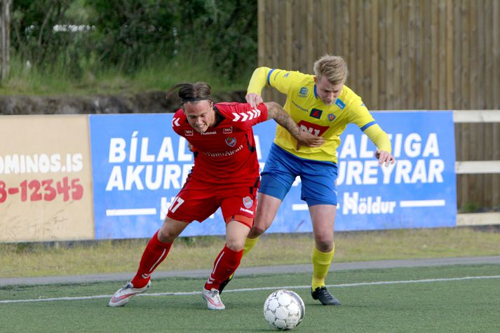 Björgvin Stefánsson er þriðji markahæsti leikmaður 1. deildar með níu mörk.