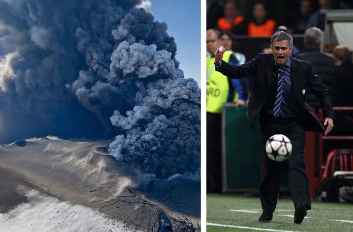 Eyjafjallajökull og José Mourinho lögðu stein í götu Barcelona fyrir tólf árum.