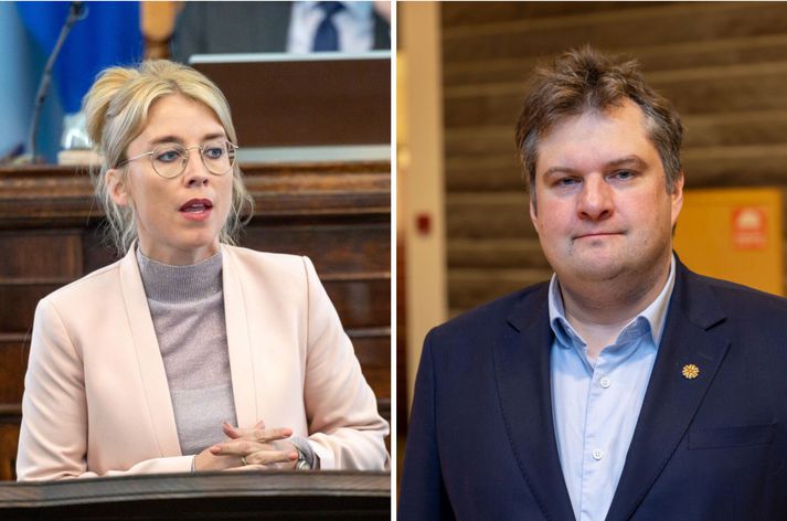 Diljá Mist og Pawel Bartoszek voru ekki sammála um hver bæri ábyrgð á þráteflinu.