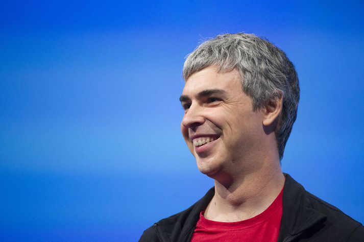Larry Page, framkvæmdastjóri Alpha­bet, hefur yfir mörgu að gleðjast. Hlutabréfaverð félagsins er 18 sinnum hærra en árið 2004.