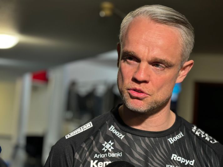 Snorri Steinn Guðjónsson ræddi við fjölmiðla í gær á fyrsta æfingadegi landsliðsins fyrir EM.