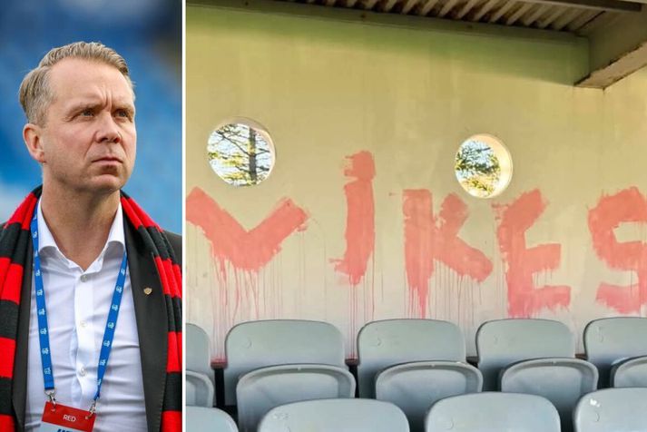 Heimir Gunnlaugsson er formaður knattspyrnudeildar Víkings. Stjórnin harmar skemmdarverkin vesturfrá.