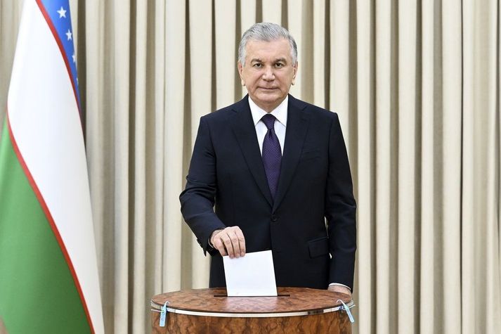 Shavkat Mirziyoyev hefur gegnt embætti forseta Úsbekistans frá árinu 2016.