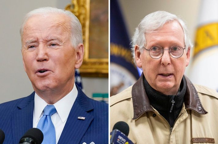 Útlit er fyrir baráttu milli þeirra Joe Biden og Mitch McConnell á næstu mánuðum.