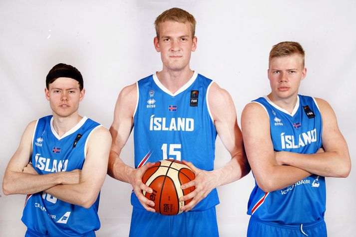 Kristinn (lengst til hægr) var í íslenska U-20 ára landsliðinu sem komst í 8-liða úrslit á EM á Krít í sumar.