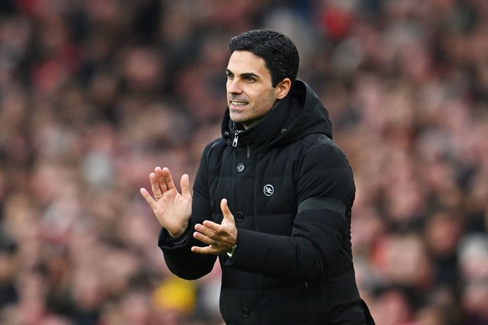 Mikel Arteta var eðlilega ósáttur með dómgæsluna í leik Arsenal og Brentford.