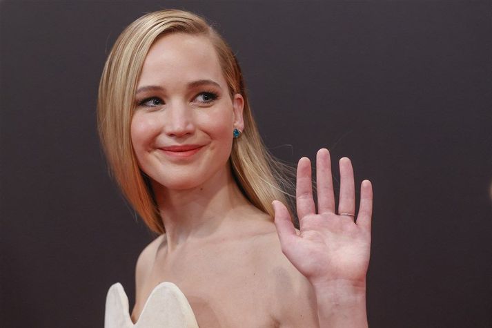 Jennifer Lawrence á frumsýningu kvikmyndarinnar No Hard Feelings á dögunum.