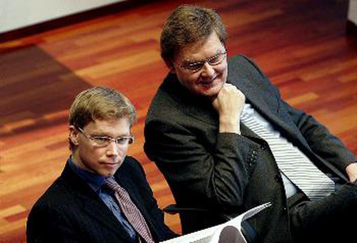 Gísli Marteinn Baldursson og Vilhjálmur Þ. Vilhjálmsson borgarstjóri
