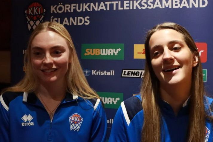 Körfuboltakonurnar Ásta Júlía Grímsdóttir og Dagný Lísa Davíðsdóttir verða með íslenska landsliðinu í leik á móti Rúmeníu í dag.