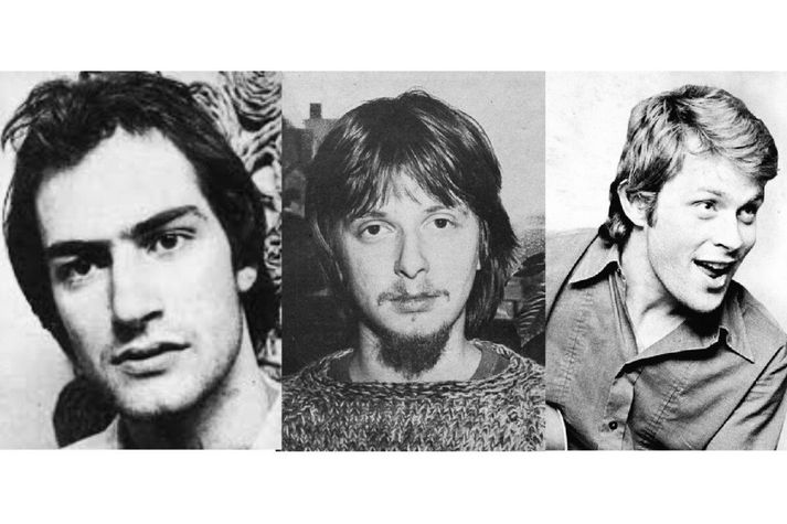 Egill Ólafsson, Sigurður Bjóla og Valgeir Guðjónsson. Þessir þrír hafa ekki komið fram saman á Stuðmannasviði síðan 1976.