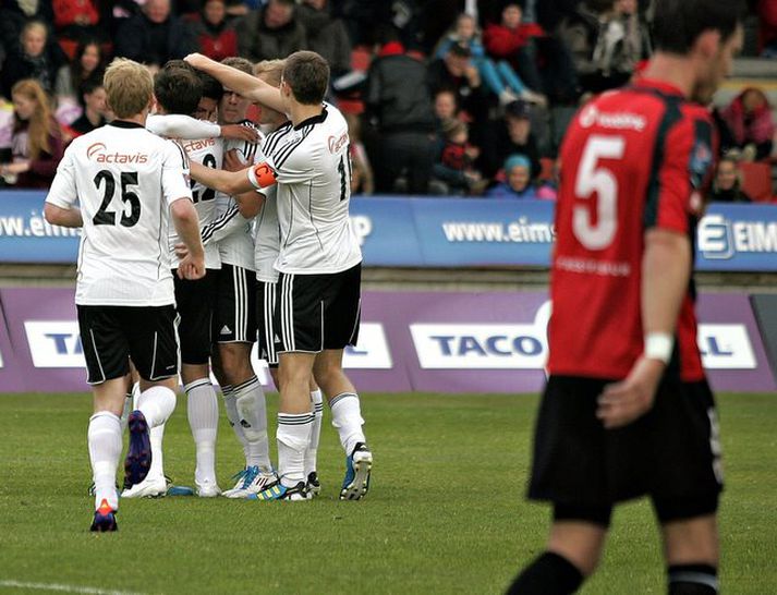 FH-ingar fagna í kvöld.