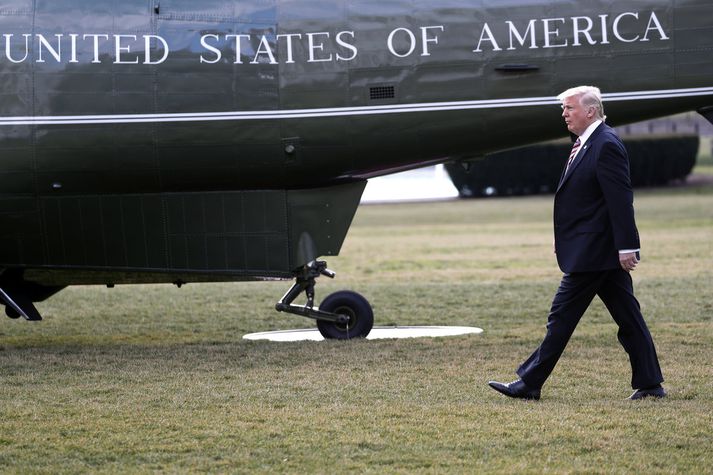 Donald Trump hefur verið á ferð og flugi undanfarna viku.