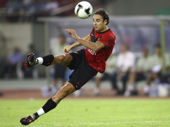 Dimitar Berbatov í einum af æfingaleikjum United á undirbúningstímabilinu.
