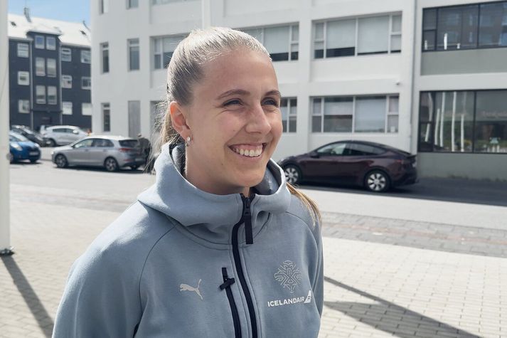 Guðrún Arnardóttir er spennt fyrir leiknum í kvöld gegn Spáni