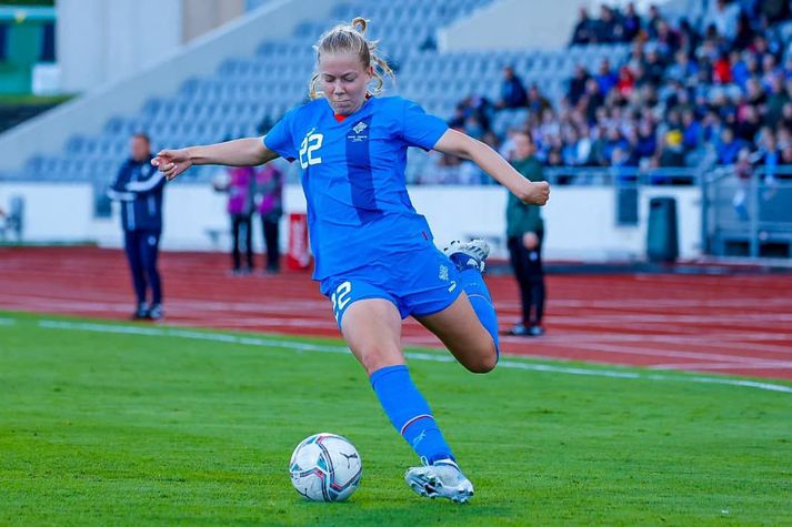 Amanda Andradóttir skoraði fyrir Kristanstad í kvöld.