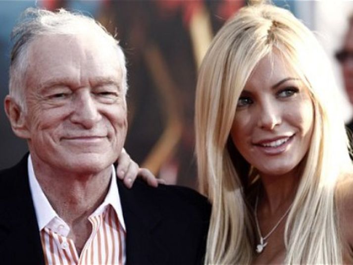 Það eru ekki nema 60 ár á milli Hefners og Crystal Harris.