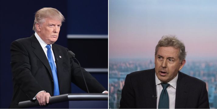 Trump og Darroch eru ekki par sáttir við hvor annan.